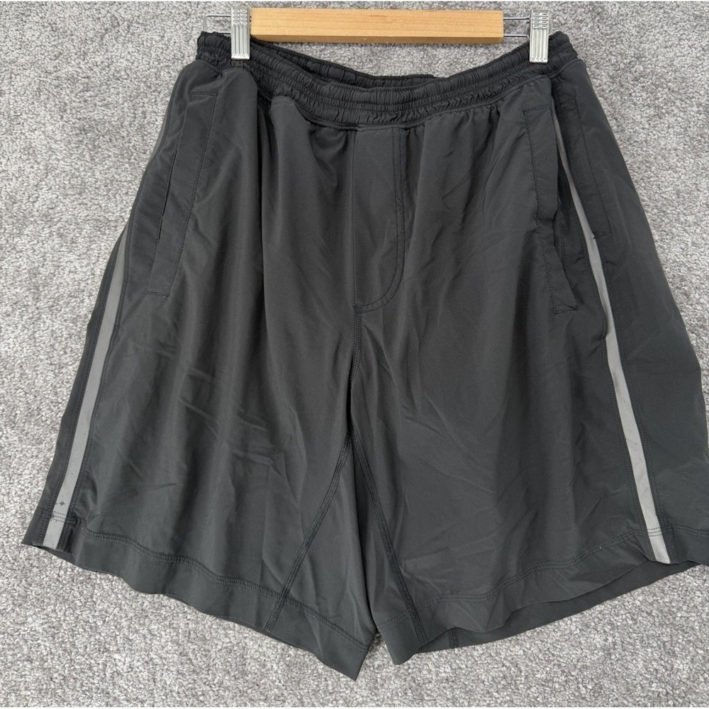 Lululemon Pace Breaker Short Black Reflective Stripe Athletic Running Gym Men XL